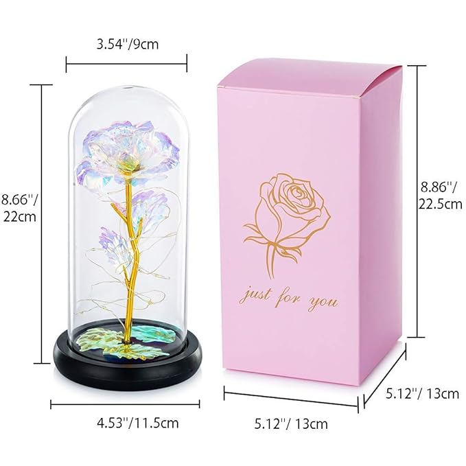 Crystal Rose with Gift Box