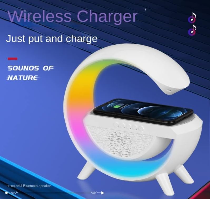 G Lamp with Speaker, Clock and Wireless Charger