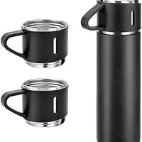 Water Bottle Thermos Flasks, Stainless Steel, Leak-Proof Thermos 500 ml with 2 Cups