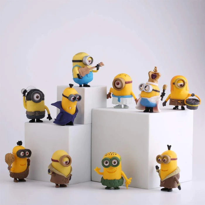 Little Minions Cartoon Action Mini Figures Pack of 10