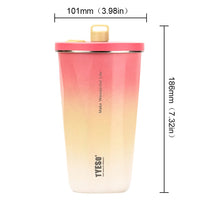 Double Shade Diamond Cut Tumbler With Straw