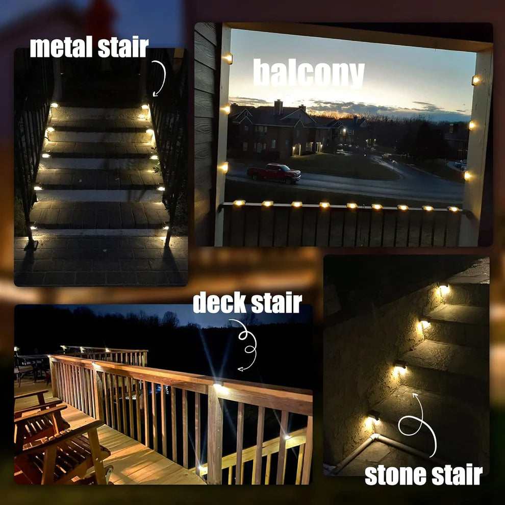 Solar Stair Lights: Auto Light Up in the Dark