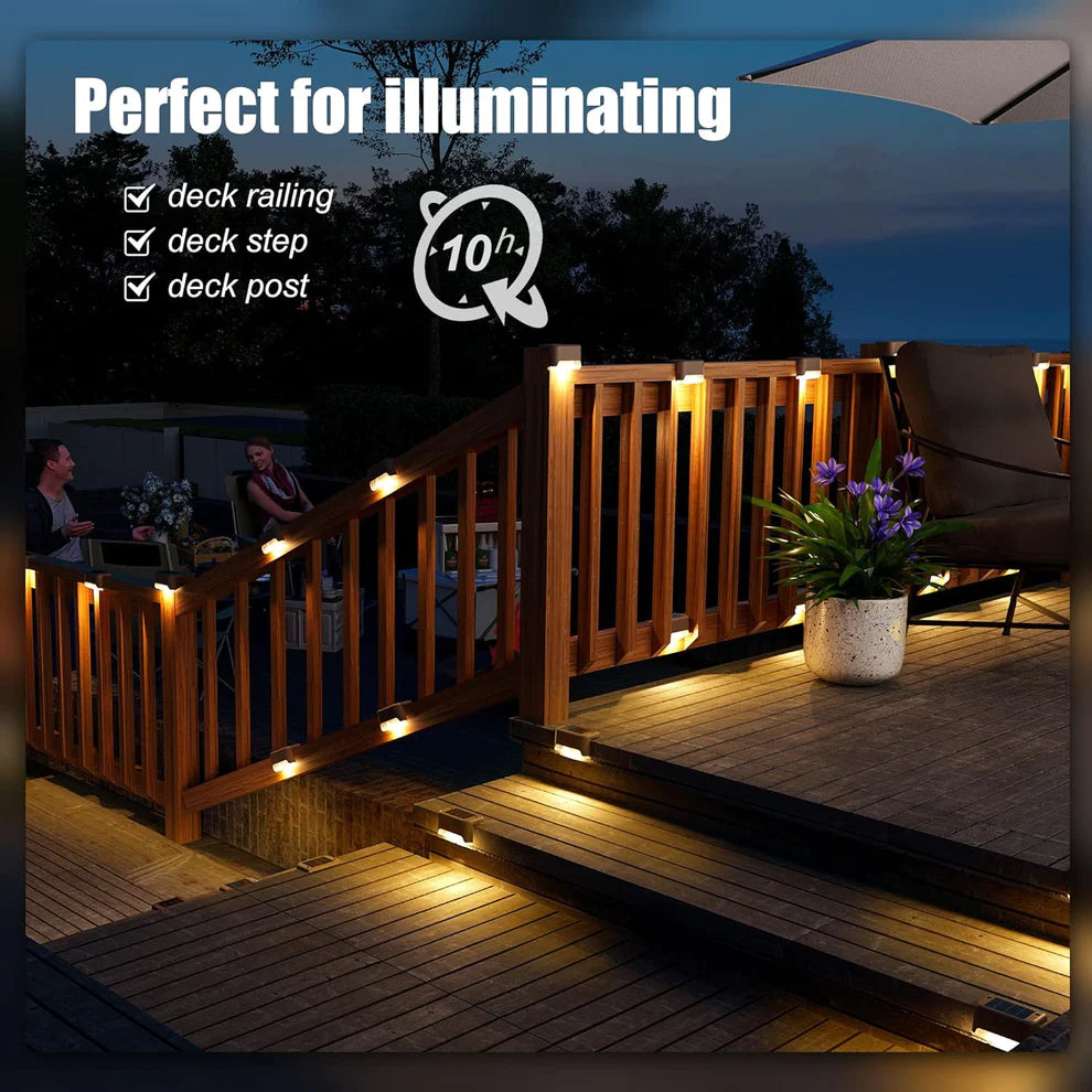 Solar Stair Lights: Auto Light Up in the Dark