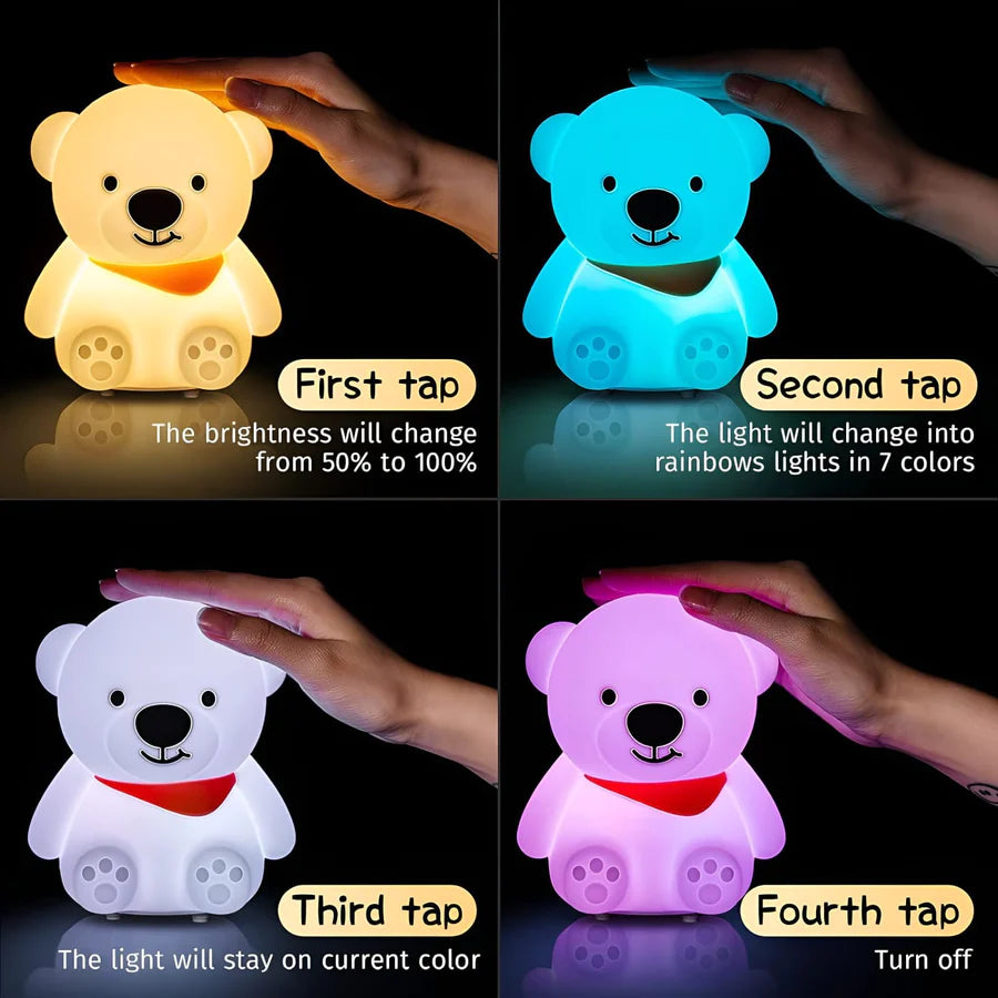 Cute Bear Silicone Lamp