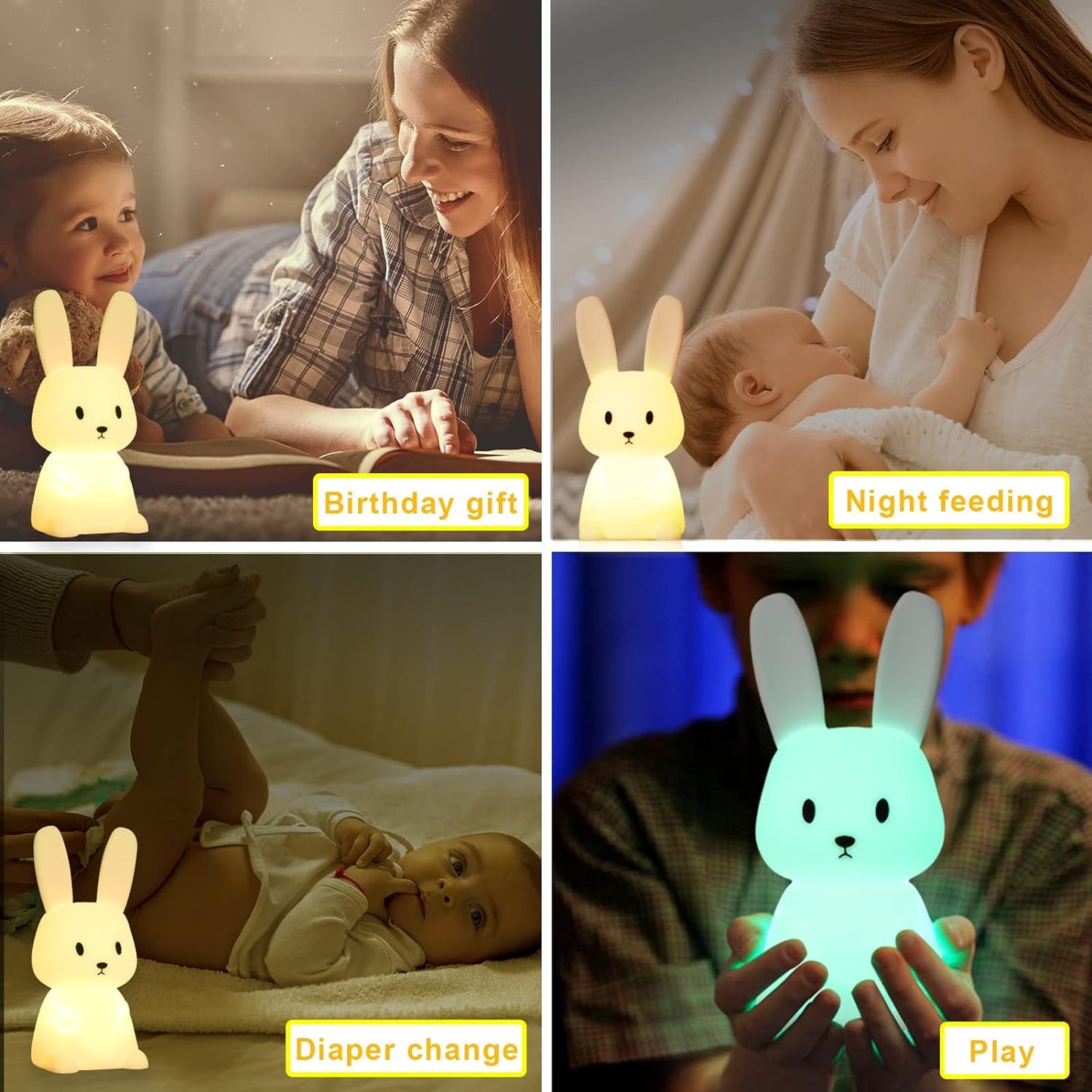 Cute Bunny Lamp-USB Rechargeable LED light