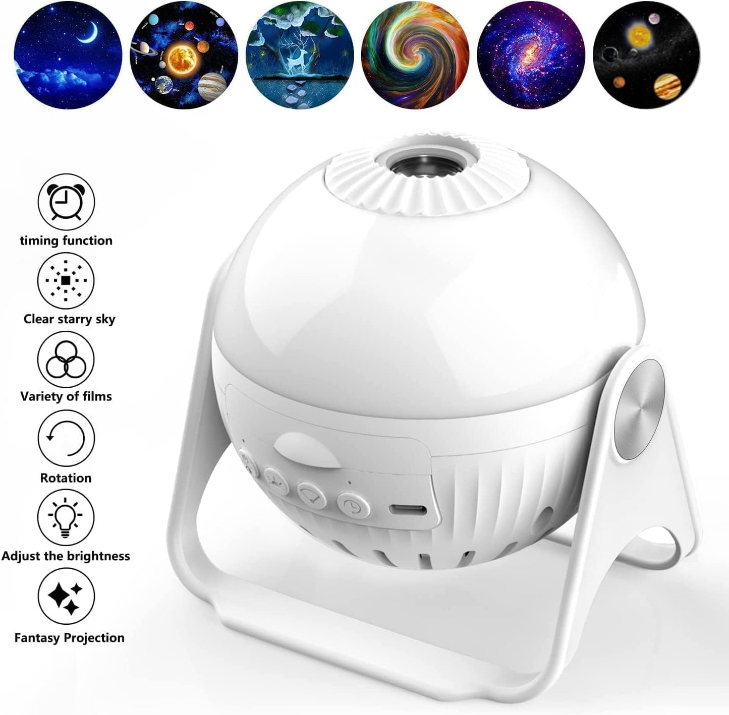 6 in 1 Galaxy Projector, Planetarium 360° Rotating Star Projector for Kids Room