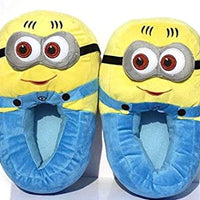 Minions Slippers Plush Lining Non Slip Winter House Slippers (Universal Size)