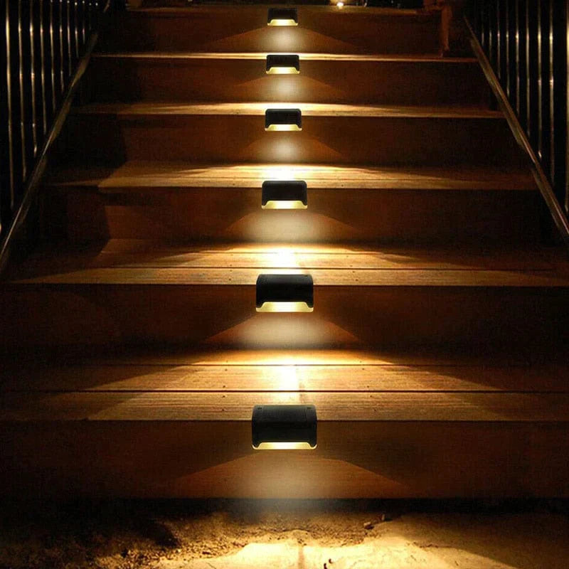 Solar Stair Lights: Auto Light Up in the Dark