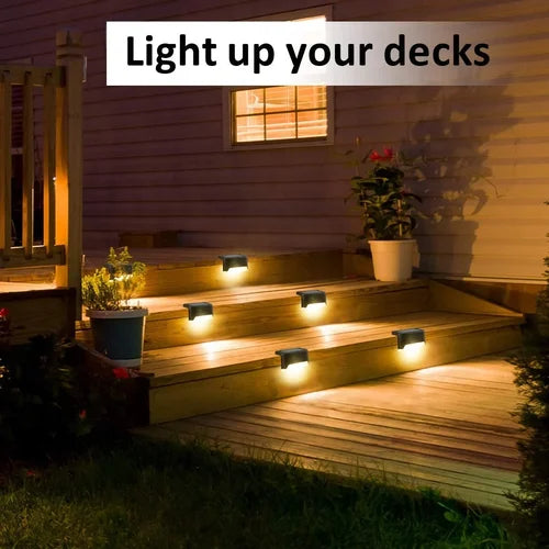 Solar Stair Lights: Auto Light Up in the Dark